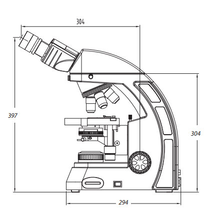 Oxion 4/10/40/100x - Upright Microscope